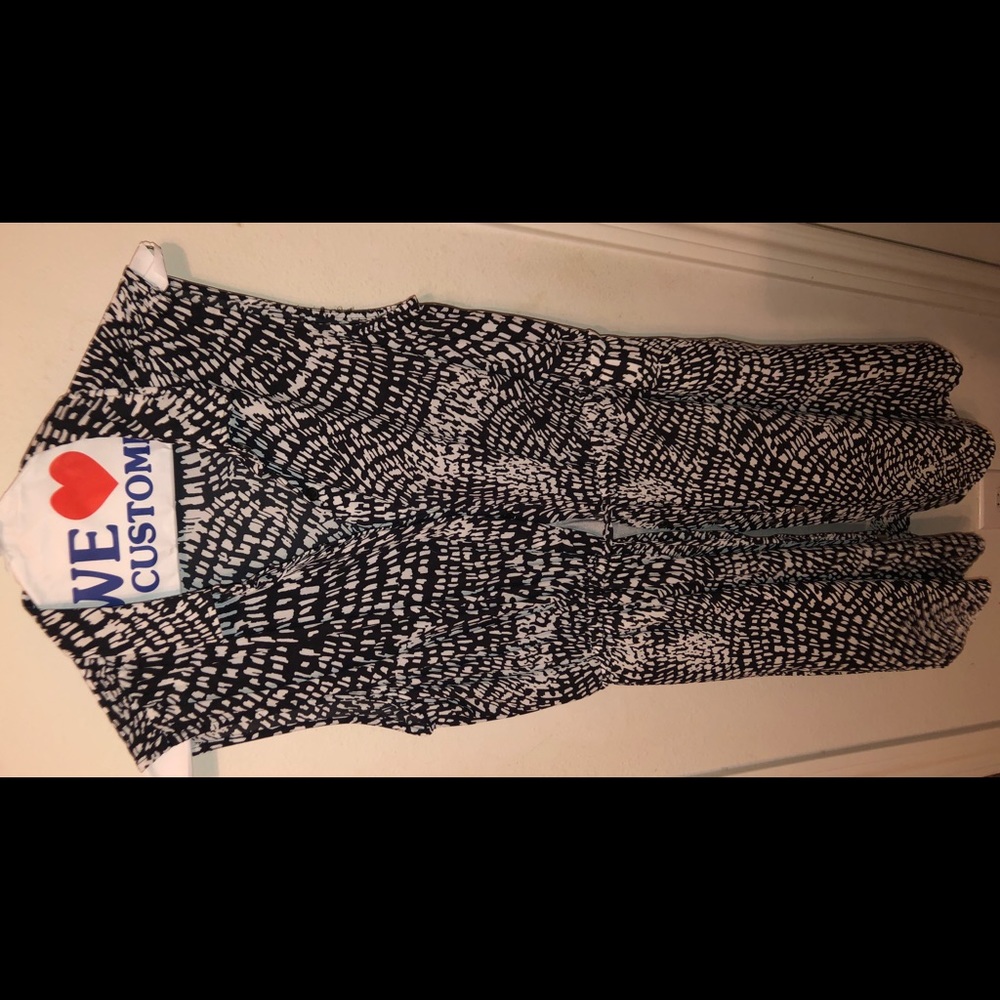 black and white dress